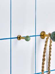 Handmade Metal Wall Hooks Ball, Set of 2 - thumbnail 4