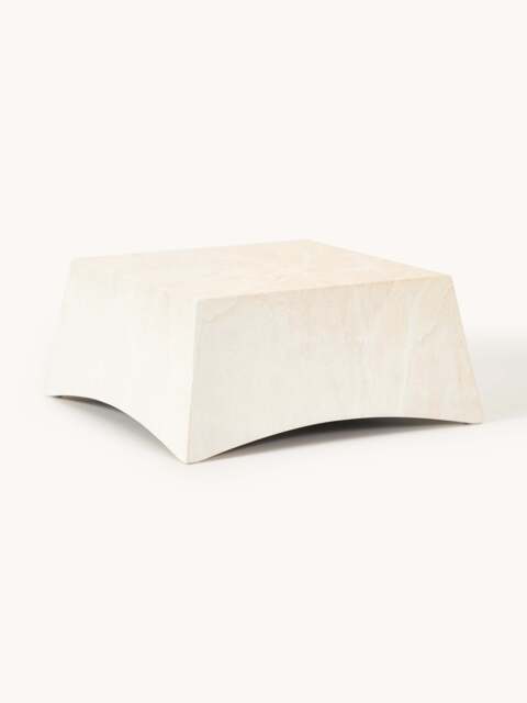 In- & Outdoor Coffee Table Mohi with Travertine Effect, W 80 cm - image 1