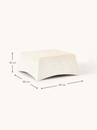 In- & Outdoor Coffee Table Mohi with Travertine Effect, W 80 cm - thumbnail 6