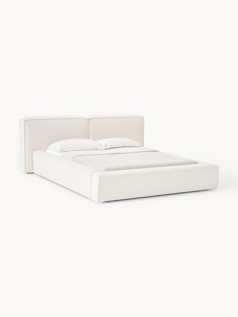 Upholstered Bouclé Bed Lennon with Storage Space