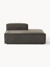 Leather Chaise Module Lennon - thumbnail 1
