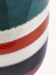 Round Handmade Side Table Striped Pill - thumbnail 2