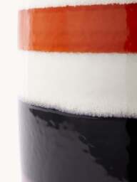 Round Handmade Side Table Striped Pill - thumbnail 4