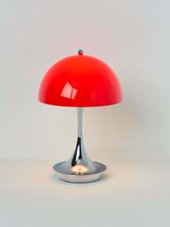 Small Portable LED Table Lamp Panthella 160, Design Verner Panton - thumbnail 4