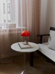 Small Portable LED Table Lamp Panthella 160, Design Verner Panton - thumbnail 3