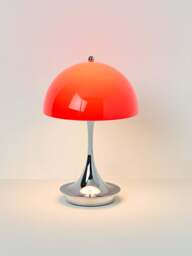 Small Portable LED Table Lamp Panthella 160, Design Verner Panton - thumbnail 2