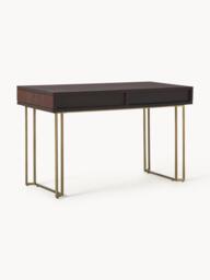 Mango Wood Desk Luca with Herringbone Pattern - thumbnail 6