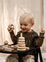 Kids Handmade Oak Wood Chair Smilla - thumbnail 5