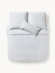 Washed Linen Duvet Cover Rinna with Fine Stripes - thumbnail 2