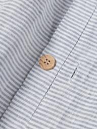 Washed Linen Duvet Cover Rinna with Fine Stripes - thumbnail 4