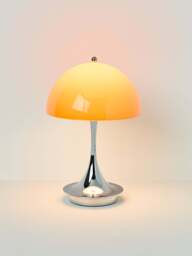 Small Portable LED Table Lamp Panthella 160, Design Verner Panton - thumbnail 2