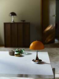 Small Portable LED Table Lamp Panthella 160, Design Verner Panton - thumbnail 3