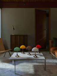 Small Portable LED Table Lamp Panthella 160, Design Verner Panton - thumbnail 5
