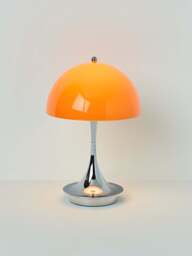 Small Portable LED Table Lamp Panthella 160, Design Verner Panton - thumbnail 4
