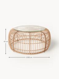 Round Coffee Table Costa with Glass Top - thumbnail 6