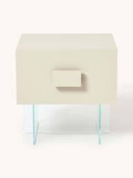 Bedside Table Kuno with Glass Legs - thumbnail 2