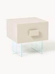 Bedside Table Kuno with Glass Legs