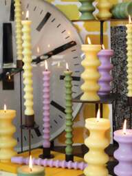 Handmade Dinner Candles Mura, Set of 4 - thumbnail 2