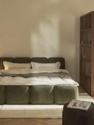 Upholstered Teddy Bouclé Bed Tayla - thumbnail 2