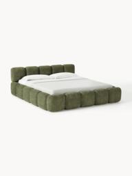 Upholstered Teddy Bouclé Bed Tayla - thumbnail 1