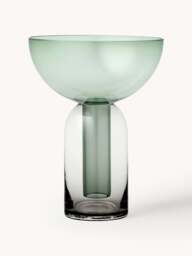 Mouth-Blown Glass Vase Torus, H 20 cm