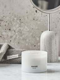 Scented Three-Wick Candle Fresh Linen Lemon, Jasmine & Musk) - thumbnail 2
