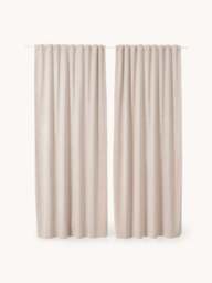 Velvet Dim-Out Multi-Band Curtains Rush, Set of 2, W 135 cm - thumbnail 2