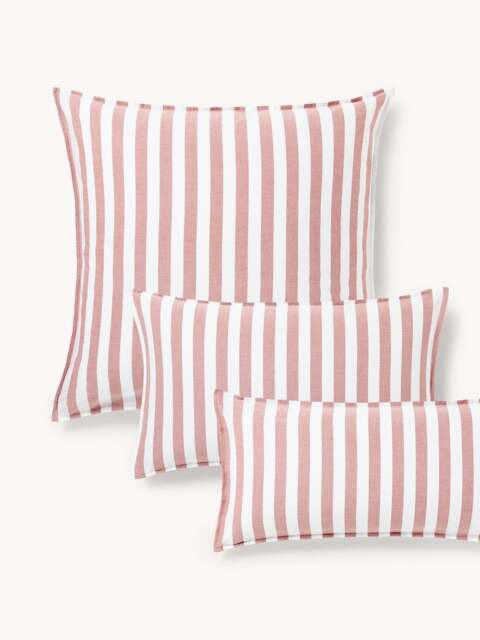 Striped Cotton Pillowcase Diogo - image 1