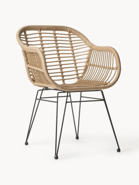 Polyrattan Dining Chairs Costa with Armrests, Set of 2 - image 1