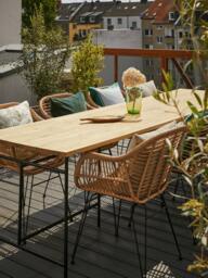 Polyrattan Dining Chairs Costa with Armrests, Set of 2 - thumbnail 6