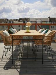 Polyrattan Dining Chairs Costa with Armrests, Set of 2 - thumbnail 2