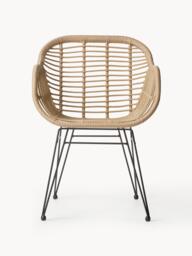 Polyrattan Dining Chairs Costa with Armrests, Set of 2 - thumbnail 3