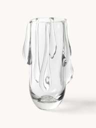 Glass Vase Carliz with Dripping Effect, H 27 cm