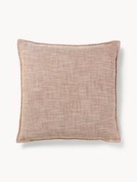 Large Linen Blend Sofa Cushion Lennon, 60 x 60 cm - thumbnail 1