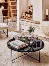 Round Coffee Table Cupid with Removable Glass Top - thumbnail 2