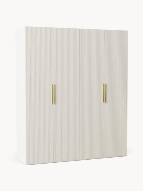 Modular Revolving Door Wardrobe Simone, 200 cm Wide, in various sizes