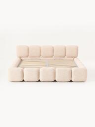 Upholstered Bouclé Bed Tayla with Storage Space - thumbnail 4