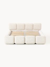 Upholstered Bouclé Bed Tayla with Storage Space - thumbnail 9