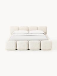 Upholstered Bouclé Bed Tayla with Storage Space - thumbnail 4