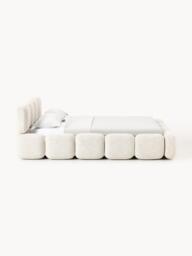 Upholstered Bouclé Bed Tayla with Storage Space - thumbnail 5