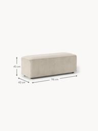 XL Corduroy Ottoman Melva, W 116 x D 42 cm - thumbnail 9