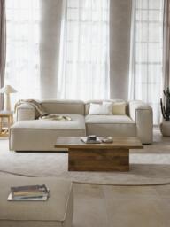 Linen Blend Modular Corner Sofa Lennon (3-seater) - thumbnail 2