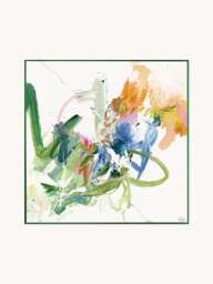 Hand-Embellished Canvas Print Confidential Green - thumbnail 1