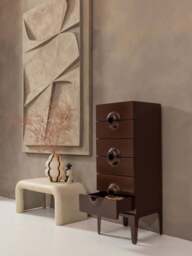Eucalyptus Wood Bedside Table Merge - thumbnail 6