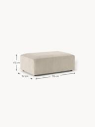 Corduroy XL Ottoman Melva, W 116 x D 72 cm - thumbnail 8