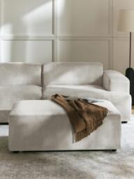 Corduroy XL Ottoman Melva, W 116 x D 72 cm - thumbnail 2