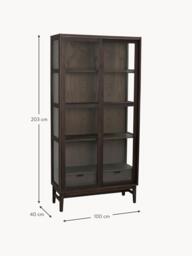 Wooden Display Cabinet Hazelton with Sliding Doors - thumbnail 4