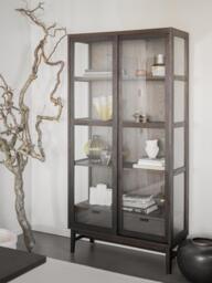 Wooden Display Cabinet Hazelton with Sliding Doors - thumbnail 2