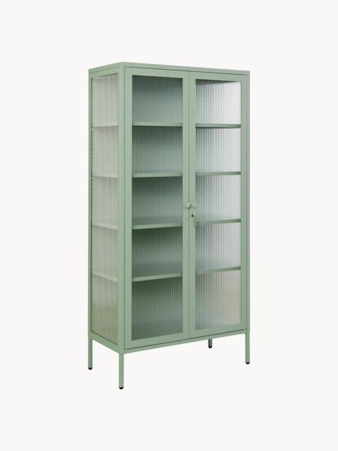 Metal Display Cabinet The Collector with Ribbed Glass - image 1