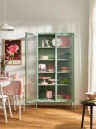 Metal Display Cabinet The Collector with Ribbed Glass - thumbnail 6